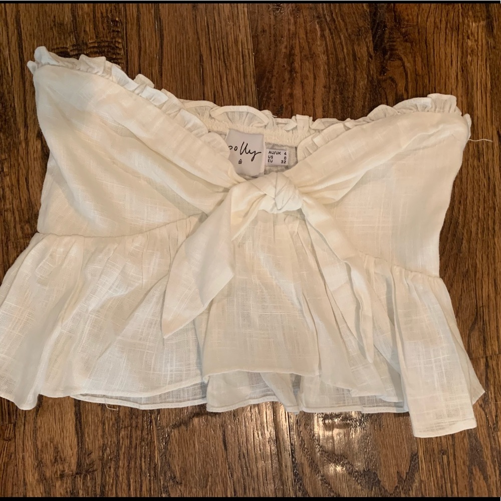 cream tube top